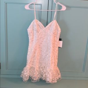 M Lulus Lavish Lifestyle White Mini Dress NWT
